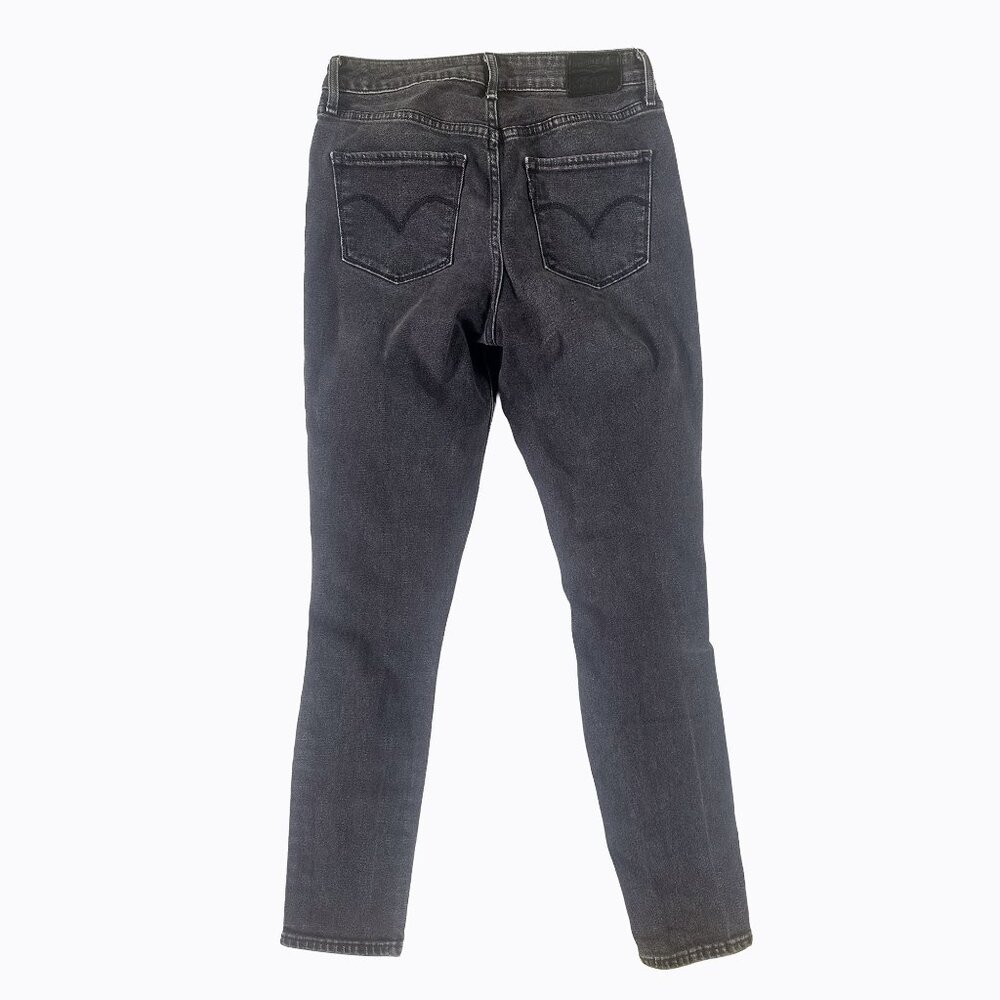 Levi's 721 High Rise Skinny Jean 28 Gray Distressed Indie Sleaze Y2K 90s Grunge